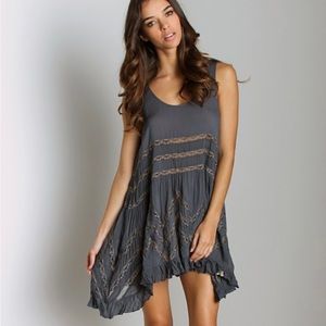 Free people voile and lace trapeze slip dress!
